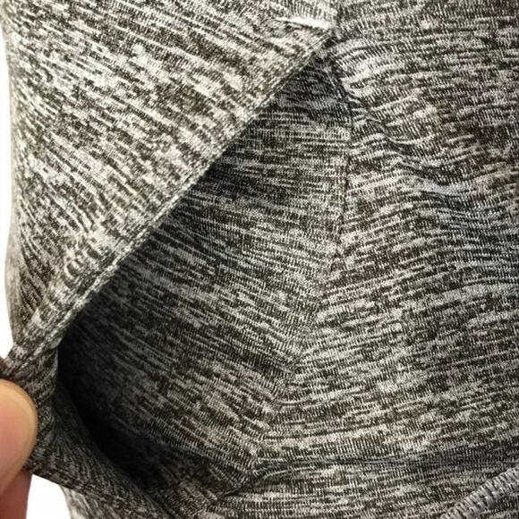 Aeropostale 1/4 Zip Pullover Live Love Run Gray Heathered sz XS Thumb Hole - Picture 6 of 8